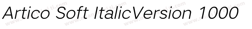 Artico Soft ItalicVersion 1000字体转换